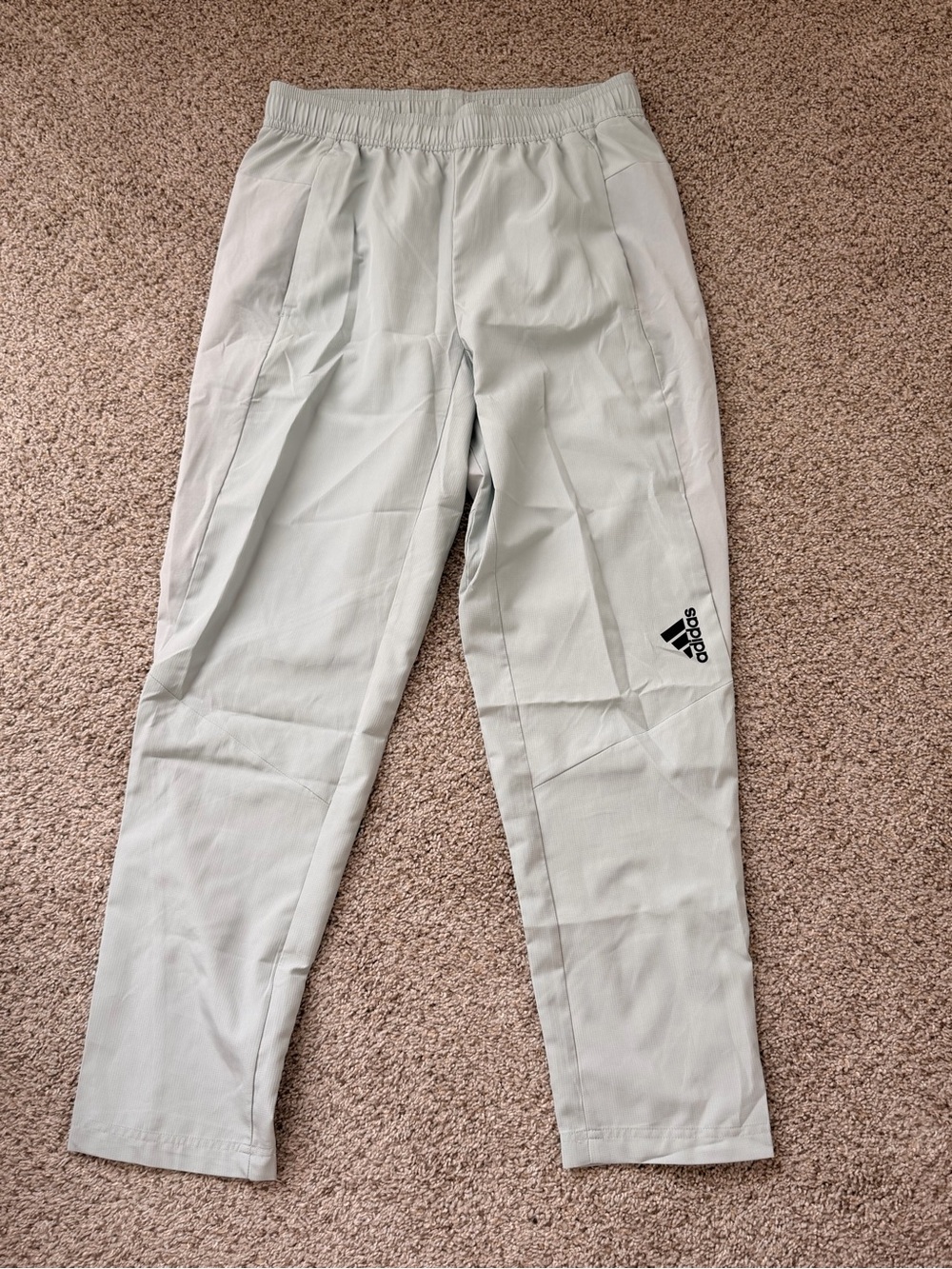 Adidas AeroReady Pants Mens M Gray Regular Fit Tapered Leg Training Jogger - Picture 1 of 5